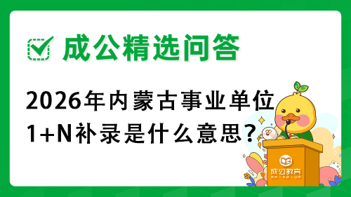 2026年内蒙古事业单位1+N补录是什么意思？