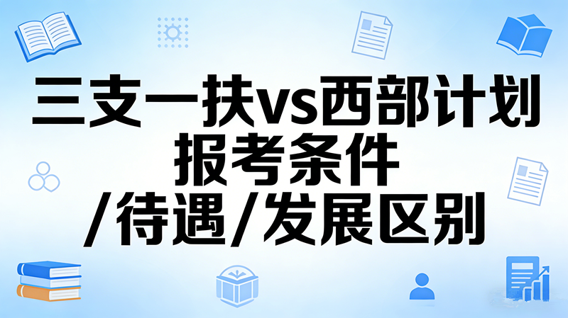 三支一扶vs西部计划 报考条件/待遇/发展区别